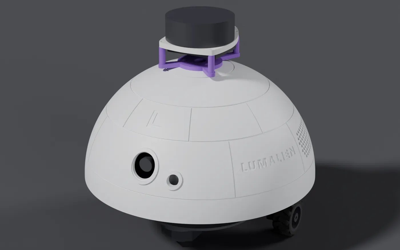 PROBE LX-3 with the RPLIDAR A1M8 add-on mounted on top of the dome